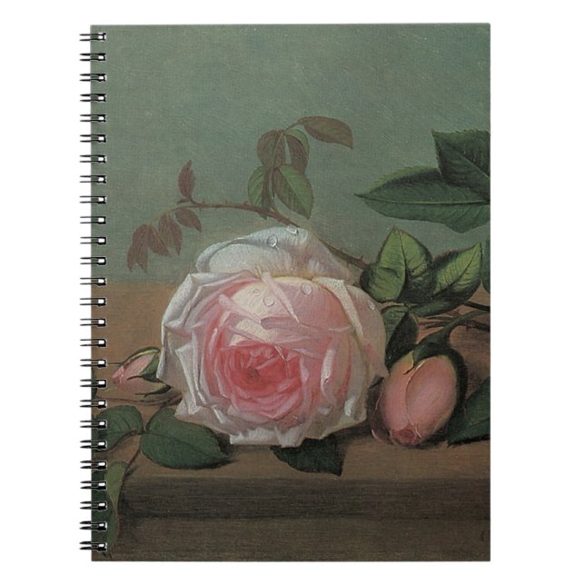 Still Life Flowers on a Ledge by Otto Ottesen Notebook (Front)