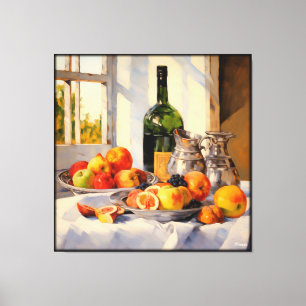 Still life impressionism painting french canvas print