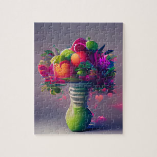 Still Life in Abstract Style Jigsaw Puzzle