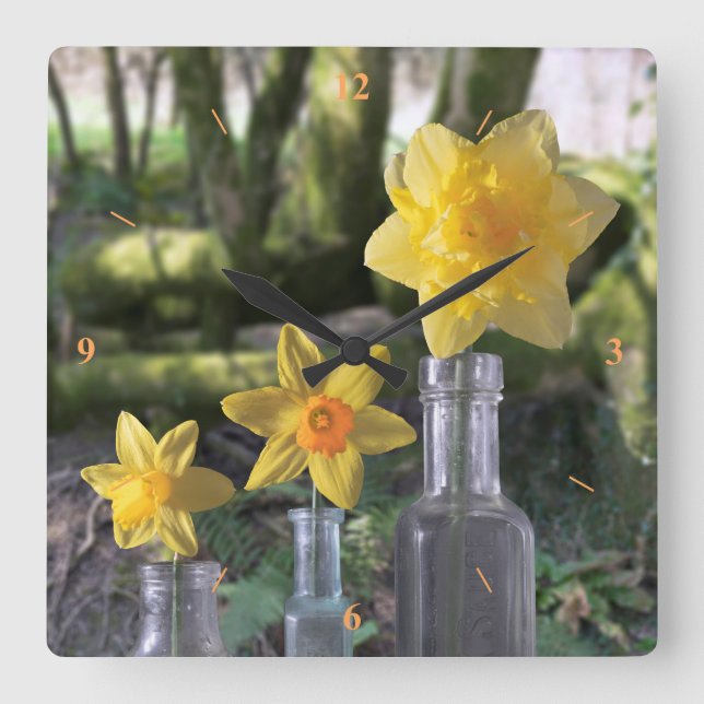 Still Life in the Woods Square Wall Clock (Front)