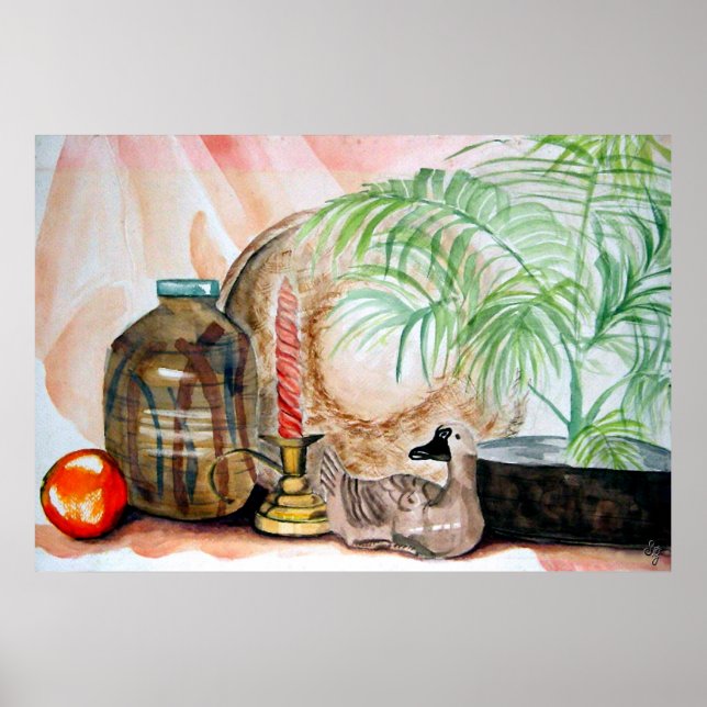 Still Life in Warm Pastels Poster (Front)