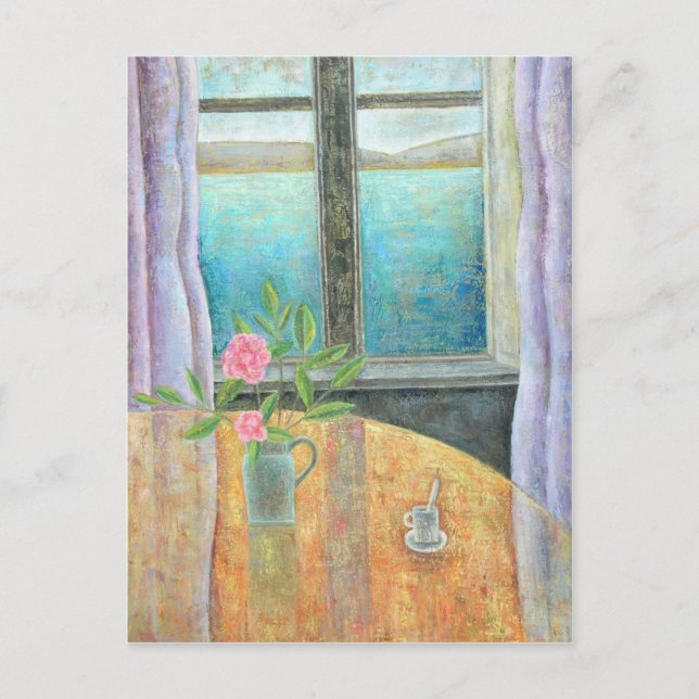 Still Life in Window with Camellia 2012 Postcard (Front)