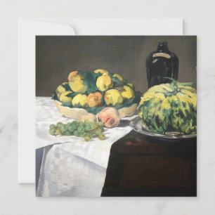 Still Life Lemon Peaches by Manet Impressionist Card