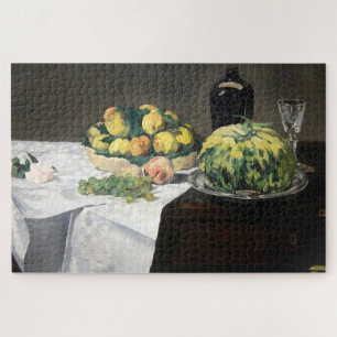 Still Life Lemon Peaches by Manet Impressionist Jigsaw Puzzle