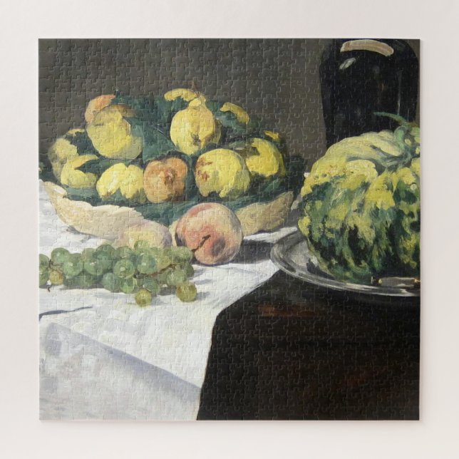 Still Life Lemon Peaches by Manet Impressionist Jigsaw Puzzle (Vertical)