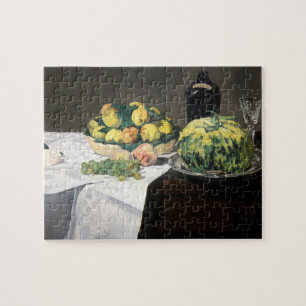 Still Life Lemon Peaches by Manet Impressionist Jigsaw Puzzle