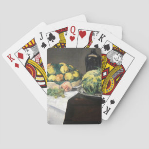 Still Life Lemon Peaches by Manet Impressionist Playing Cards