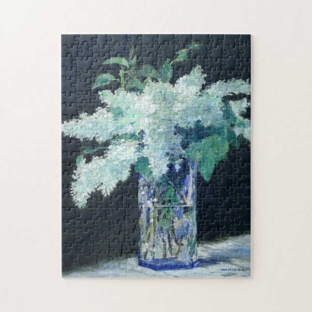 Still Life Lilac Bouquet by Manet Impressionist Jigsaw Puzzle (Vertical)