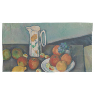 Still Life, Milk Jug and Fruit on a Table, Cezanne Pillowcase