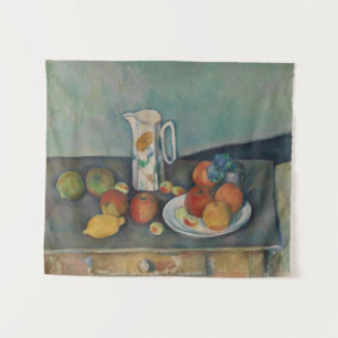 Still Life, Milk Jug and Fruit on a Table, Cezanne Tapestry