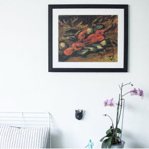 Still Life Mussels and Shrimp by Vincent van Gogh Poster