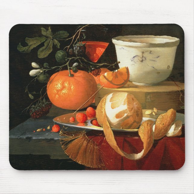 Still life of an orange mouse pad (Front)
