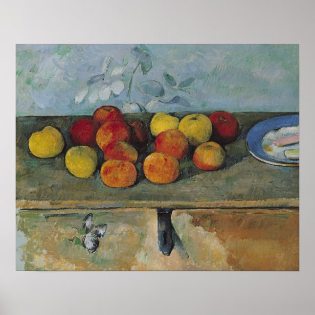Still life of apples and biscuits, 1880-82 poster (Front)