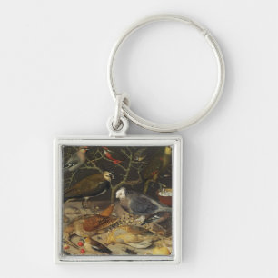 Still Life of Birds and Insects, 1637 Key Ring