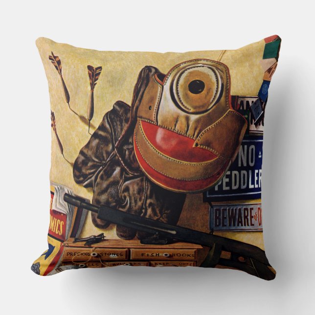 Still Life of Boys Toys Cushion (Front)