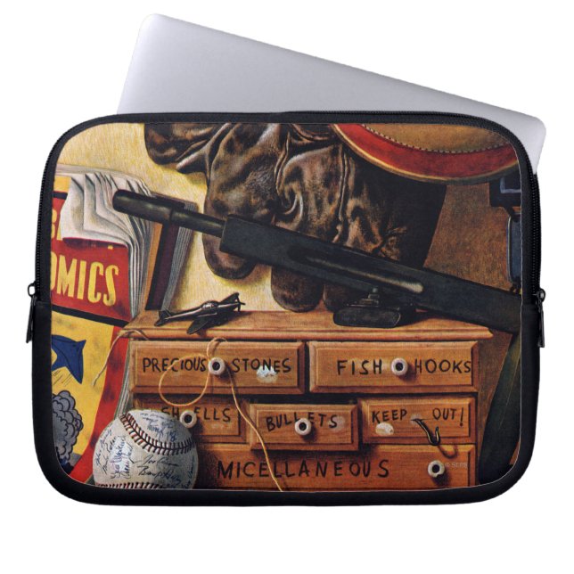 Still Life of Boys Toys Laptop Sleeve (Front)