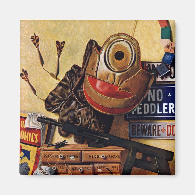 Still Life of Boys Toys Magnet (Front)