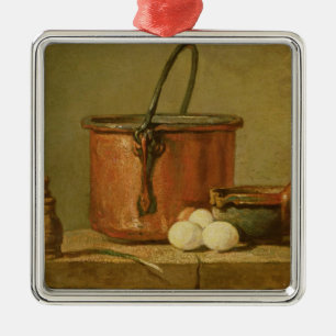 Still Life of Cooking Utensils, Cauldron Metal Ornament