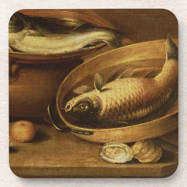 Still Life of Fish and Lemons Coaster (Front)
