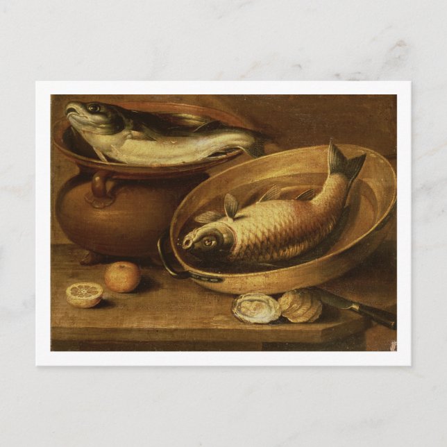 Still Life of Fish and Lemons Postcard (Front)