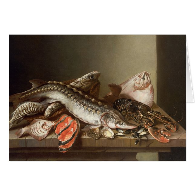 Still Life of Fish on a Table (Front Horizontal)