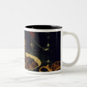 Still Life of Flowers and Dried Fruit, 1611 Two-Tone Coffee Mug