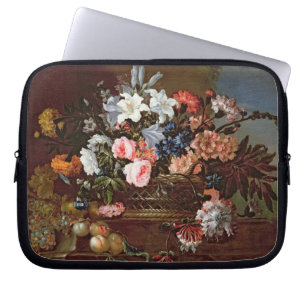 Still Life of Flowers in a Basket Laptop Sleeve