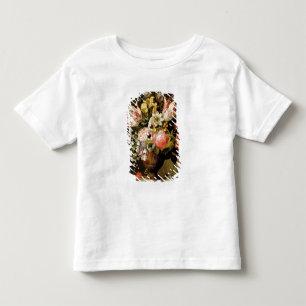Still Life of Flowers in a Vase with a Lizard on a Toddler T-Shirt