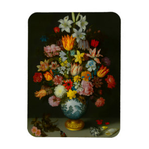 Still Life of Flowers in a Wan-Li Vase Magnet