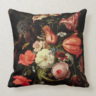 Still Life of Flowers on a Ledge Cushion