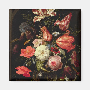 Still Life of Flowers on a Ledge Magnet