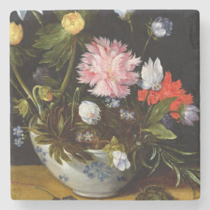 Still Life of Flowers Stone Coaster