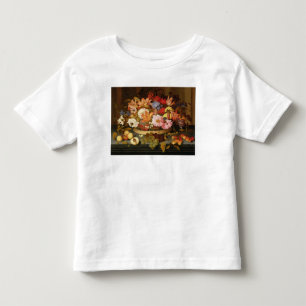 Still Life of Fruit and a Basket of Flowers Toddler T-Shirt