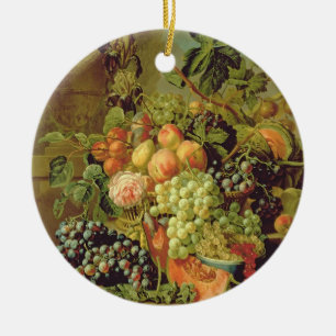 Still Life of Fruit Ceramic Ornament