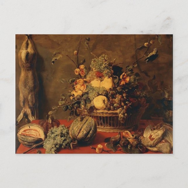 Still Life of Fruit in a Basket  by Frans Snyders Postcard (Front)