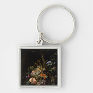 Still life of fruit key ring