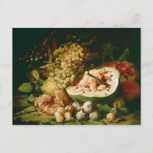 Still Life of Fruit on a Ledge Postcard