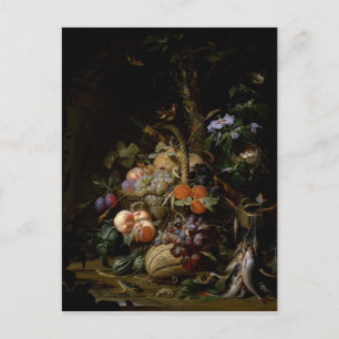 Still life of fruit postcard