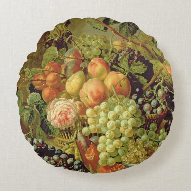 Still Life of Fruit Round Cushion (Front)