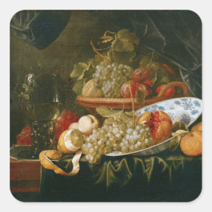 Still Life of Fruit Square Sticker
