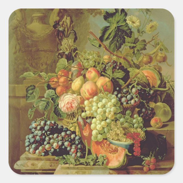 Still Life of Fruit Square Sticker (Front)