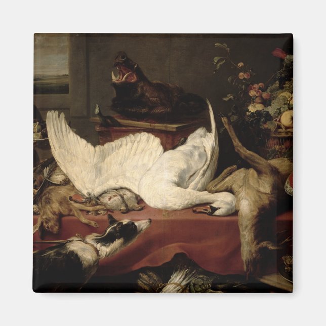 Still Life of Game and Shellfish Magnet (Front)