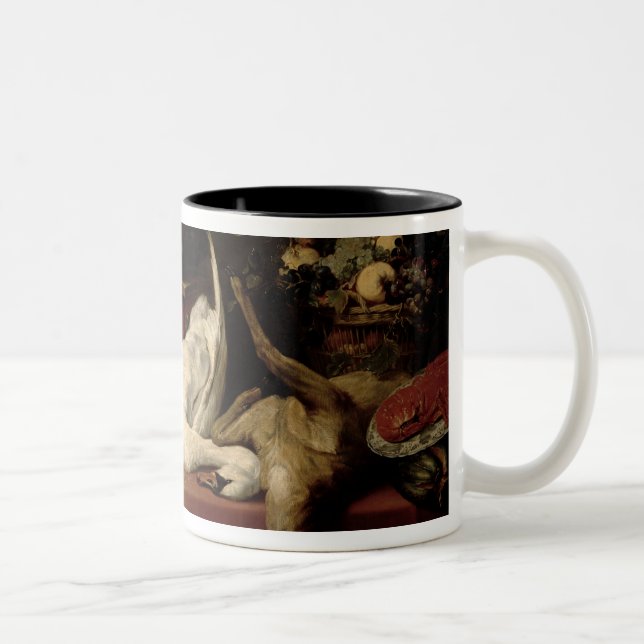 Still Life of Game and Shellfish Two-Tone Coffee Mug (Right)
