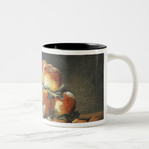 Still Life of Peaches, Nuts, Grapes Two-Tone Coffee Mug