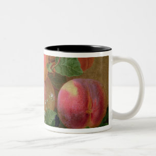 Still Life of Peaches Two-Tone Coffee Mug