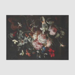 Still Life of Pink Roses, Poppies, Jasmine  Tissue Paper