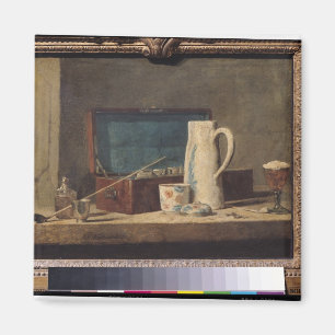 Still Life of Pipes and a Drinking Glass Magnet