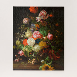 Still life of roses, tulips, a sunflower, 1710 jigsaw puzzle