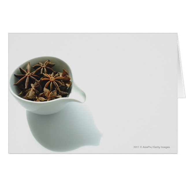 Still life of spices in a white bowl (Front Horizontal)