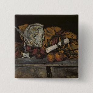 Still Life of the Artist's Accessories, 1872 15 Cm Square Badge